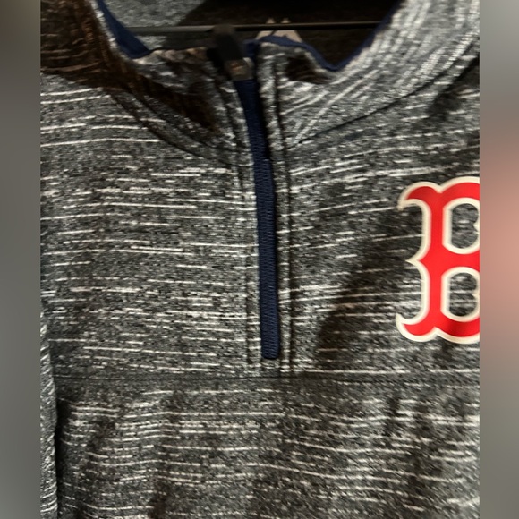 Men’s majestic Boston Red Sox pull over size 2 XL blue tweed - Picture 3 of 7